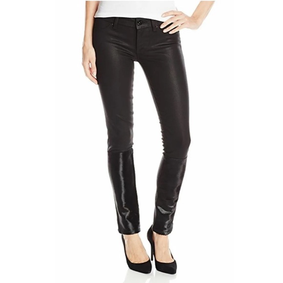 Emma coated jeans black